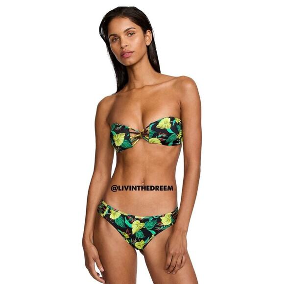 VICTORIA'S SECRET SWIM Archives Swim Bandeau Bikini Top XL & Bottoms M $120 - Picture 2 of 16